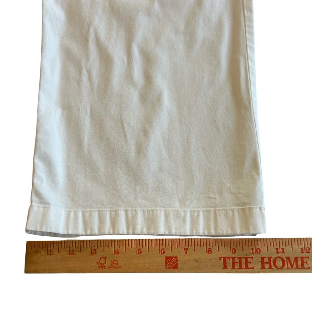 Talbots Womens White Chino Wide Leg Pants Slash Pockets Stretch 22WP 22 x 27 EUC - Picture 10 of 10